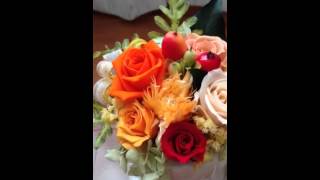 石岡プリザーブドフラワー＊オレンジくまさん