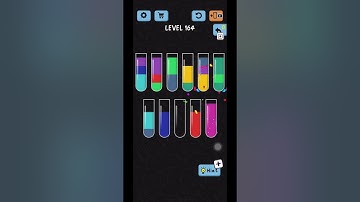 Water Color Sort Level 164 Solution iOS and Android