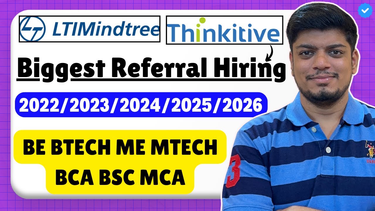 🔥LTIMindtree Biggest Refeeral Hiring | Thinkitive Direct Hiring | BE ...