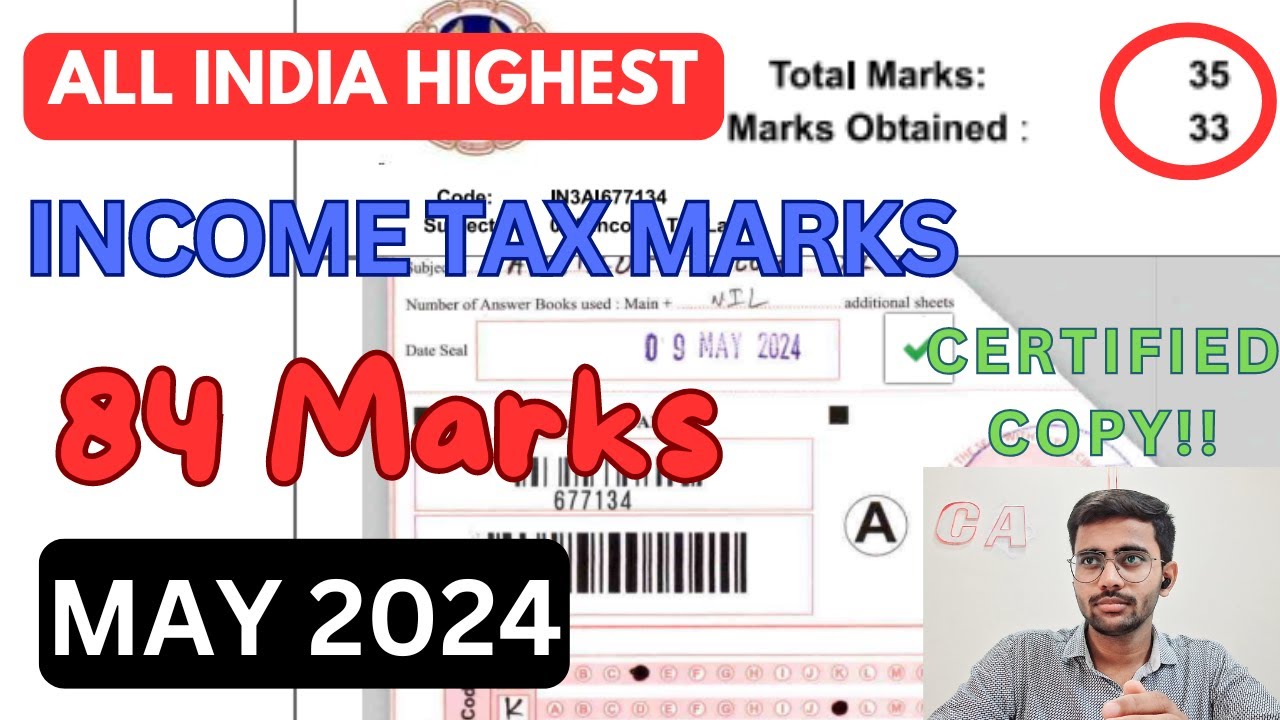 How I scored 84 Marks in Tax? ✅ | Certified copy Analysis | CA Intermediate