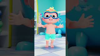 Ready, Set, Rub Your Belly! 🥽 CoComelon Bathtime Nursery Rhymes #kids #shorts