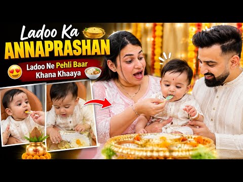 Humare Ladoo Ka Annaprashan ❤️|| Ladoo Ne Pehli Baar Khana Khaaya 😍 || RajatSwatiVlogs