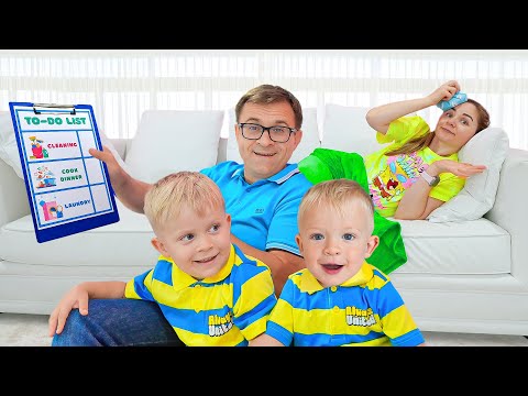 Oliver e Adam ajudam a mamãe a se sentir melhor enquanto ela está doente