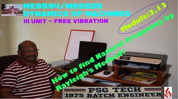 How to Find Natural Frequency of Free Vibration by Raleigh