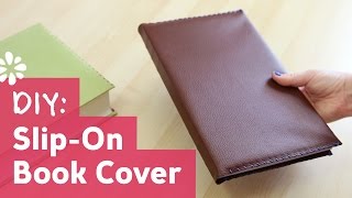 DIY Slip-On Leather Book Cover | Sea Lemon