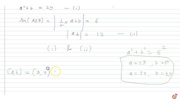 The equation of a line which makes right angle triangle with axes whose area is 6 sq. units and...