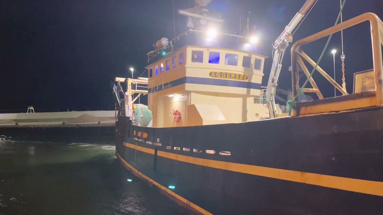 Travlt aften på Hanstholn havn