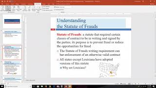 Lecture 1 for Chapter 8: Proper Form of the Contract: The Writing (LGLA 1351)
