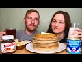 МУКБАНГ БЛИНЫ НУТЕЛЛА СГУЩЕНКА ответы на вопросы | MUKBANG PANCAKES NUTELLA CONDENSED MILK