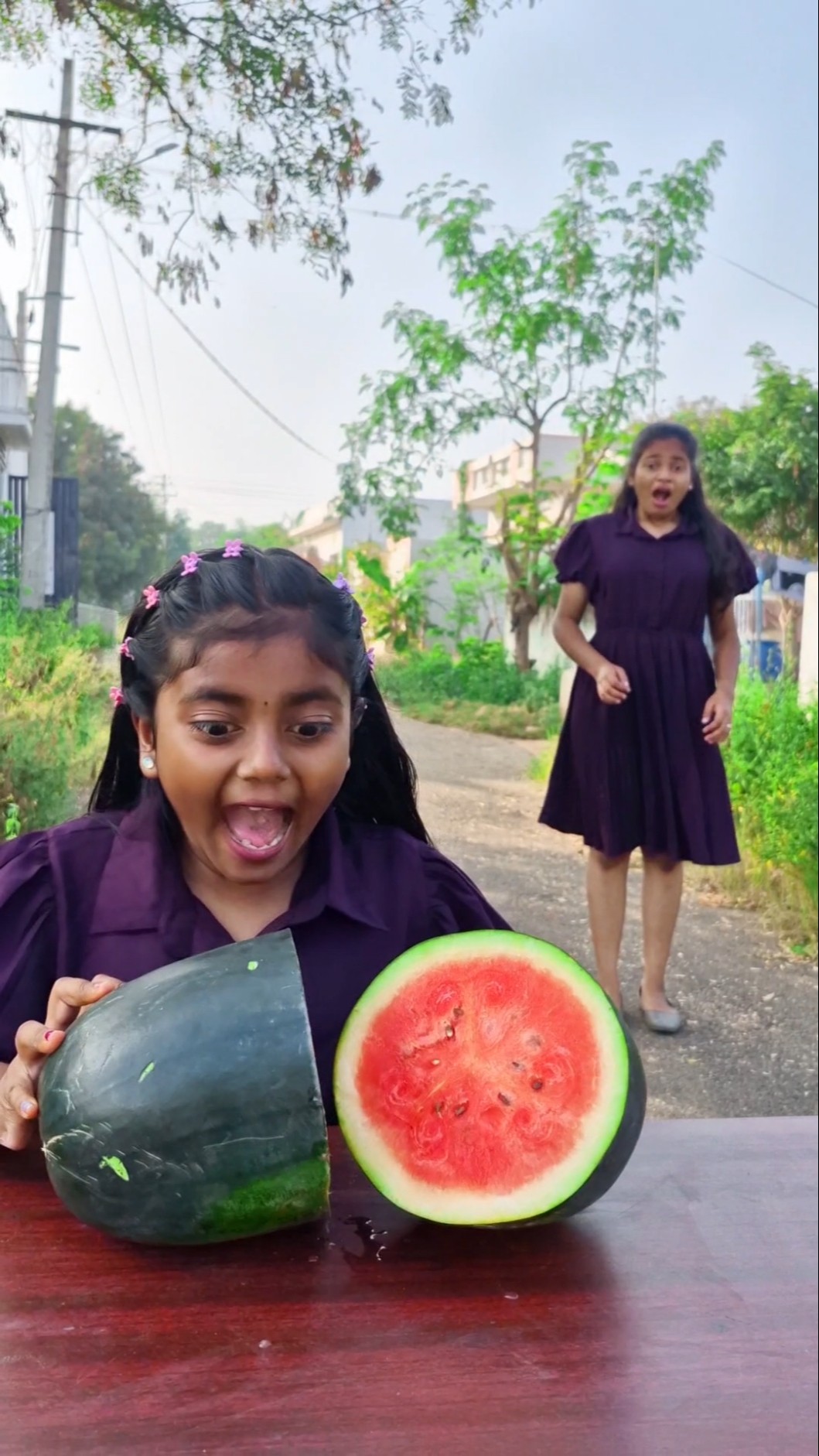 watermelon PRANK on my sister ??Tom\u0026Jerry ?DiyaIshwarya #shorts #viralvideo