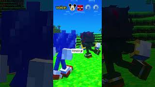 MINECRAFT, PERO SONIC CAMBIA DE VOZ CUANDO TOCA EL VERDE! #shorts