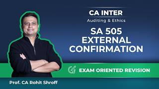 CA Inter Audit Revision | SA 505 External Confirmation | Exam-Oriented
