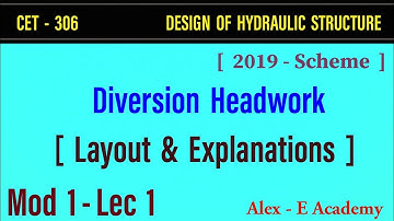 CET 306 - DHS | Diversion Head Works | Layout & It