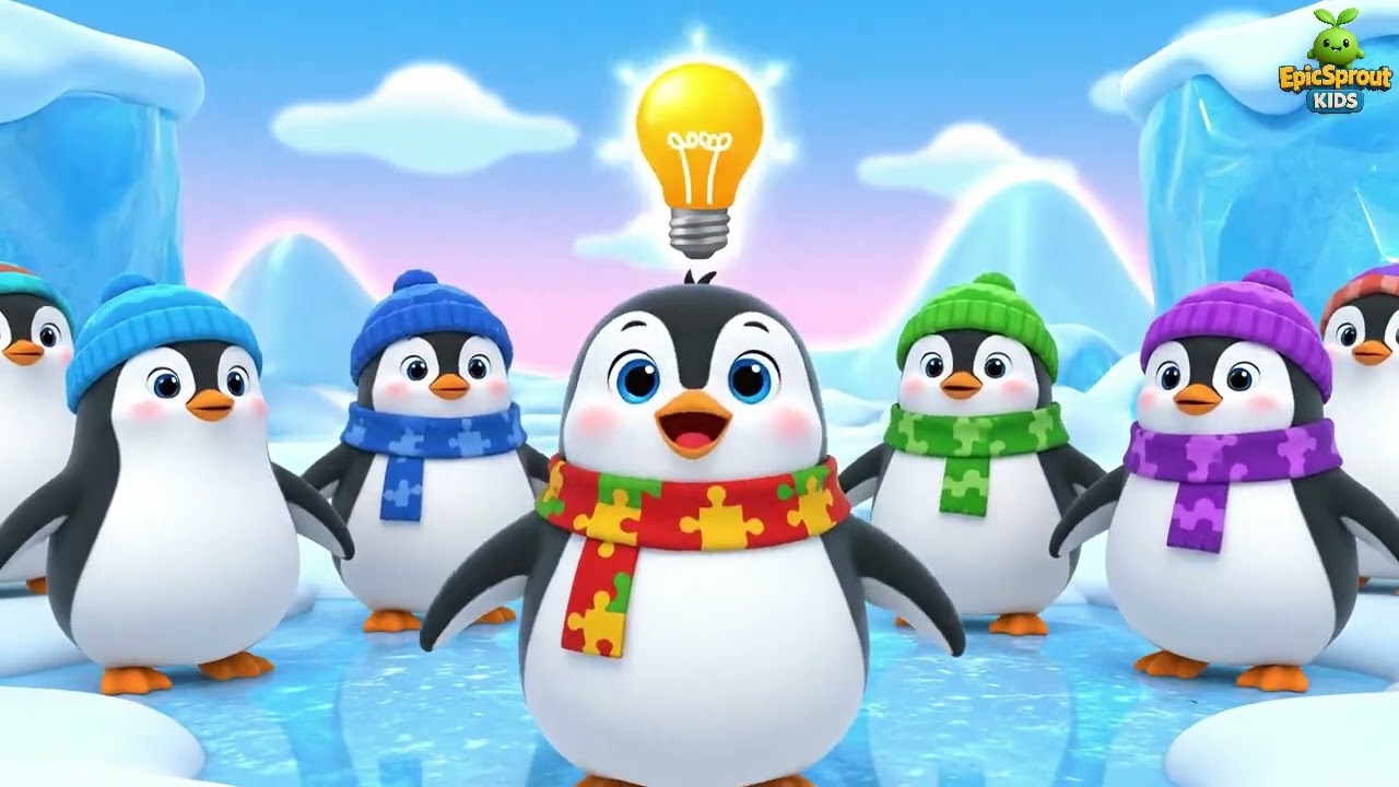 Russian | Питер — Пингвин с Загадками | Peter the Puzzle Penguin | kids song