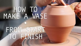 How to Make an Angled Pottery Vase — From Beginning to End