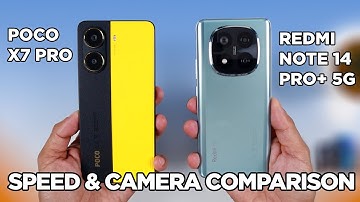 POCO X7 Pro vs Redmi Note 14 Pro+ 5G SPEED TEST & CAMERA Comparison | Zeibiz