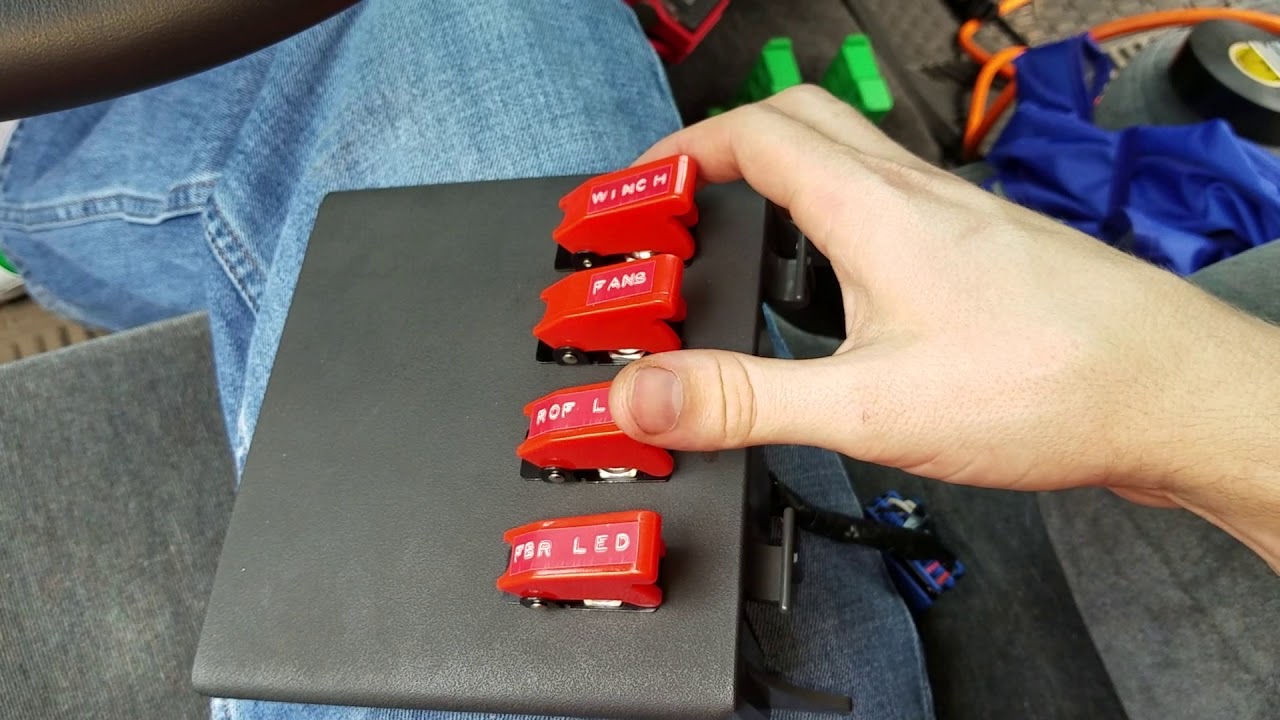 Roof Console Switches for lights, fans, and winch YouTube