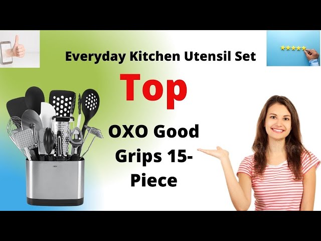 OXO 15-Piece Kitchen Tool Set, Kitchen Utensil Set