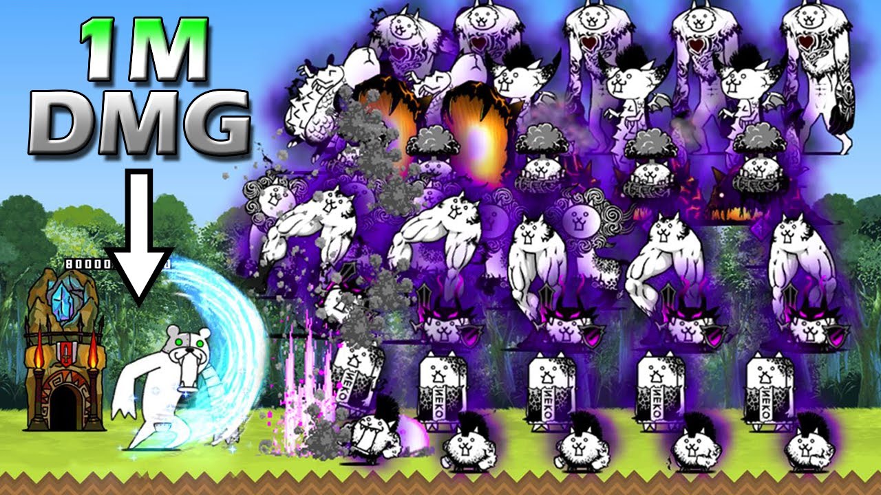 The Battle Cats Cybear VS Enemy Manic Spam! YouTube