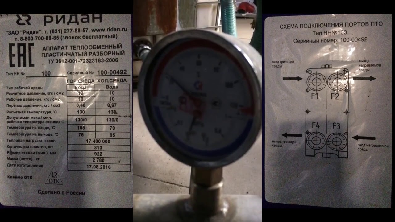 Безразборная промывка пластинчатого теплообменника РИДАН препаратом ...