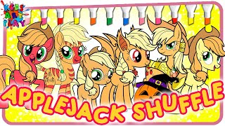 My Little Pony Applejack SHUFFLE COLORING Coloring Pages How To Color