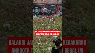 TIDAK BERI JALAN PEMADAM KEBAKARAN!! PRIA INI KENA SEMPROT TNI🤣😭 #kopassus #tniindonesia #shortvideo
