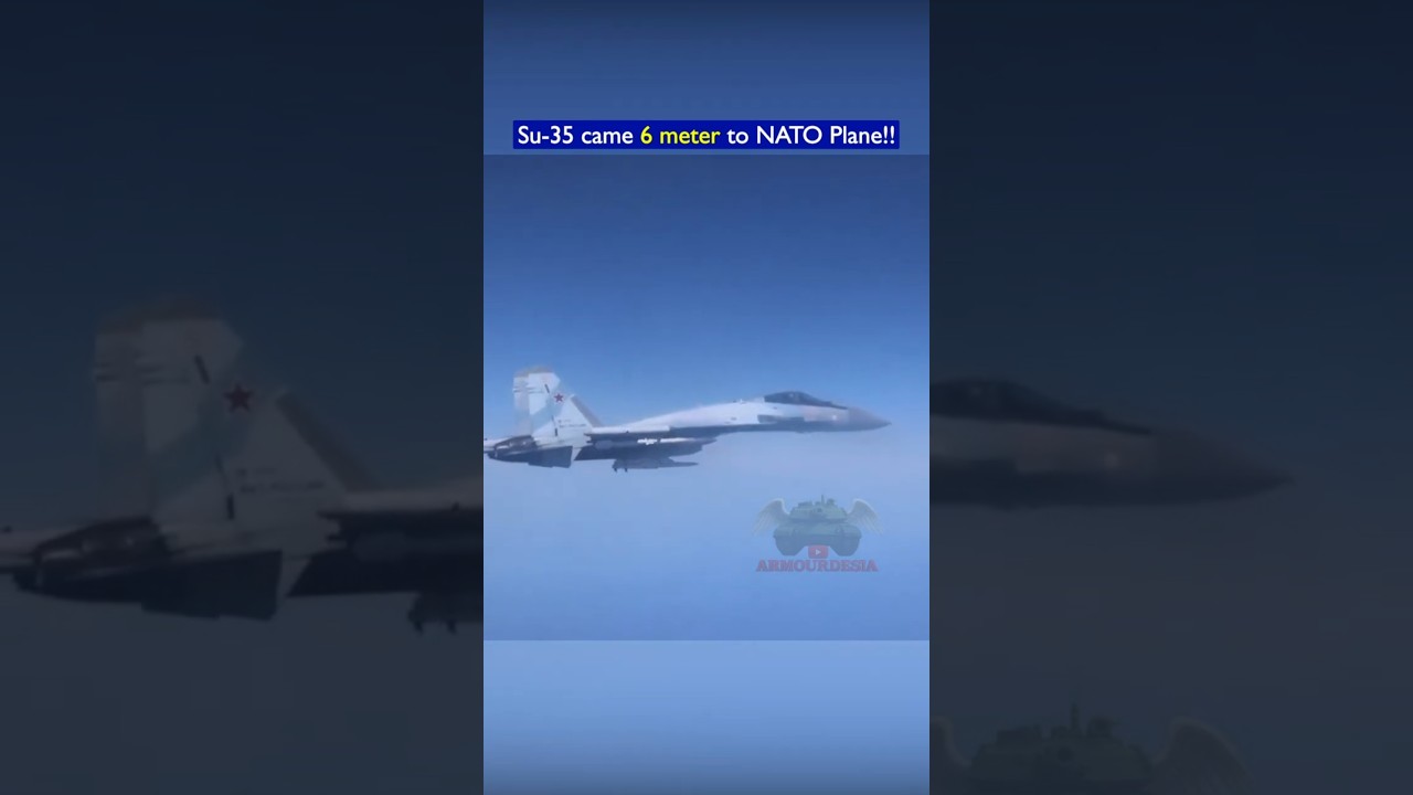 Russian Su-35 Nearly Collides With British Spy Plane Over Black Sea
