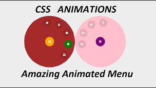 Css Animation | Round Animated Menu using html And css | Css animated tutorial