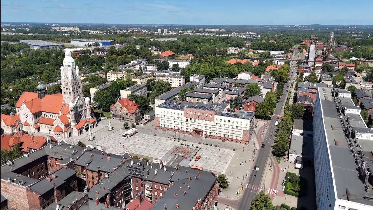 11.08.2025.  🇵🇱RUDA ŚLĄSKA - CENTRUM MIASTA Z DRONA.   4K 60FPS 