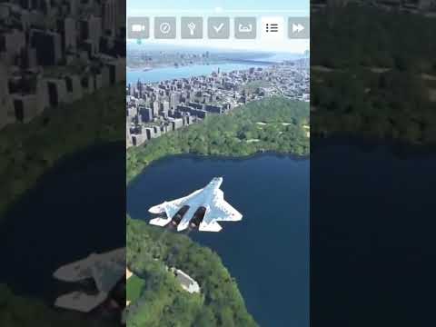 Су-57 в Нью-Йорке над Центральным парком. Microsoft Flight Simulator