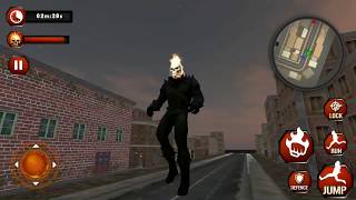 ► Ghost Fire Skull Superhero Rider Adventure Battle (Dolphin Games) Superhero Ghost Rider Escape screenshot 2