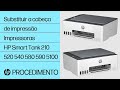 Como substituir a cabeça de impressão | HP Smart Tank 210, 520, 540, 580-590, 5100 | HP Support