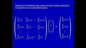 Dealing with Overspecified Linear Systems