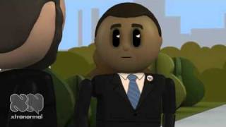 Abe Lincoln explains Emancipation Proclamation to Barack Obama