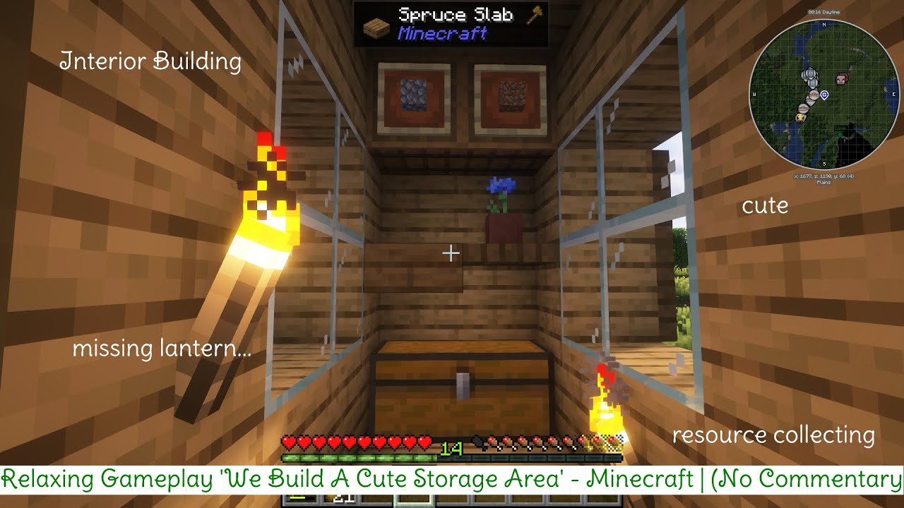 Relaxing Gameplay 'We Build A Cute Storage Area' - Minecraft | No ...