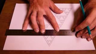Celebrity Drawing Fractal Triangle Pattern Based On Sierpinski Construction Profile