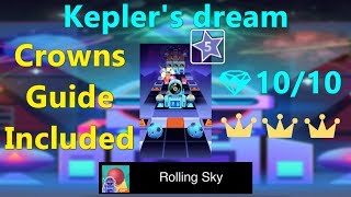 Rolling Sky Level 48 - Kepler's dream - 100% Completed All Diamonds And Crowns - With Crowns Guide