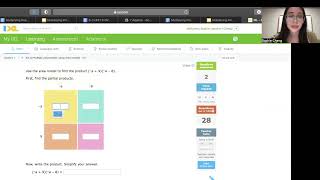 IXL AA10 Multiply polynomials using area models