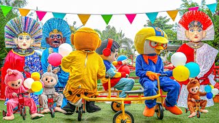 Download lagu LAGU SELAMAT ULANG TAHUN | BADUT LABUBU vs BADUT BADUT LUCU | ONDEL ONDEL BETAWI