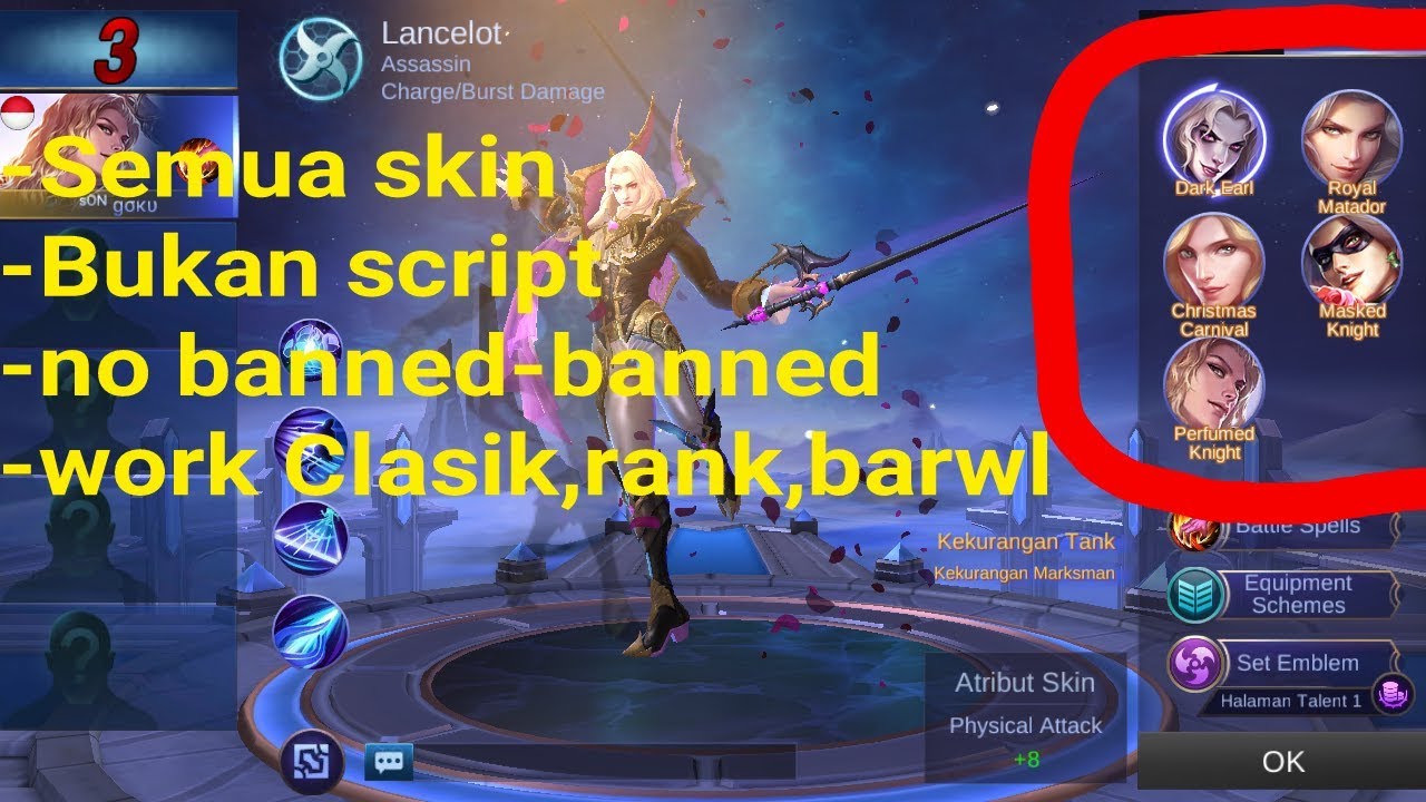 Cara mendapatkan semua skin di mobile legend - YouTube