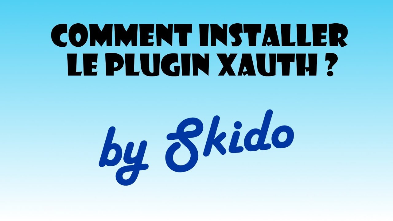 comment installer xauth