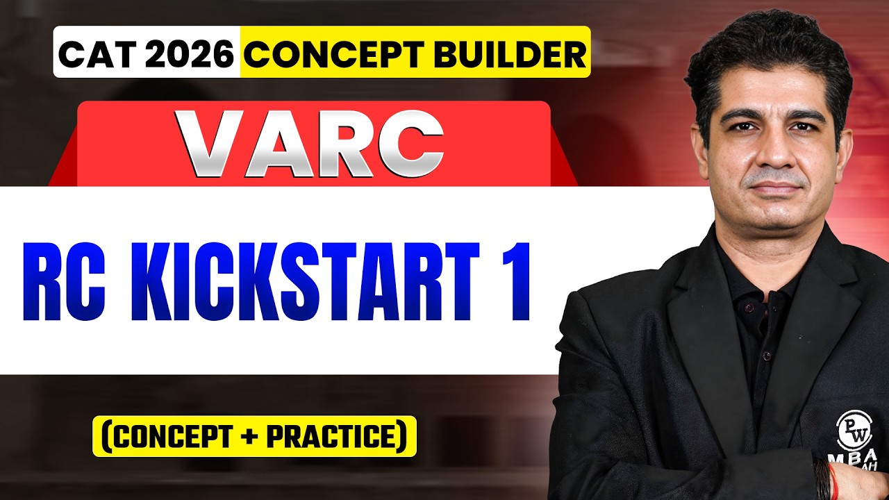 RC Kickstart Ep.1 | VARC for CAT 2026 | Concept + Practice | MBA Wallah ...