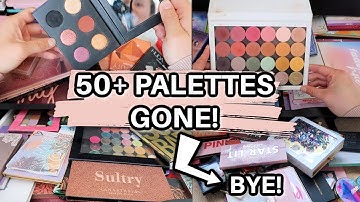 EYESHADOW PALETTE DECLUTTER..... I FINALLY DID IT!