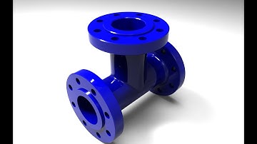 How to design a Tee Flange #89| Industrial design | |SolidWorks||Mechanical |@DesignWithAjay