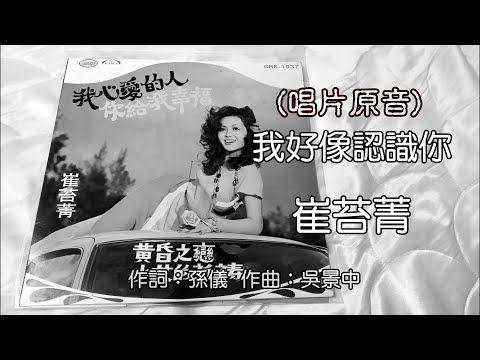 崔苔菁   我好像認識你 (唱片原音) bekijken op YouTube
