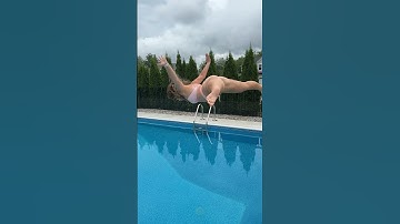 RUNNING to HIGH DIVE JUMP Off the DIVING Board into the Swimming Pool #shorts