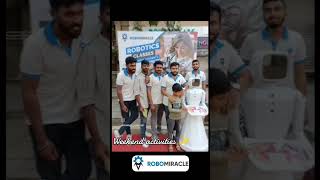 Our Robomiracle Technologies - #Nila robot exploring with our team at Happy Streets Coimbatore