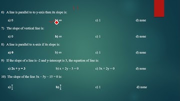 The Straight Line (M.C.Q
