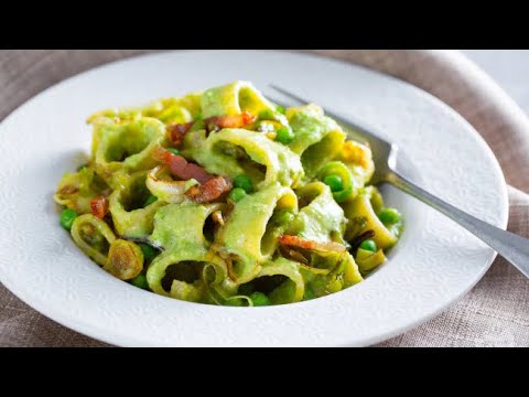 “RICETTA DEL GIORNO FACILE E VELOCE PASTA 🍝 CON CREMA DI PISELLI E ...