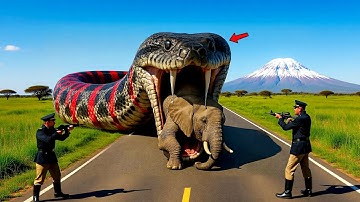 Heroic Rescue Team Saves Innocent Elephant from Deadly Giant Python 🐘🐍